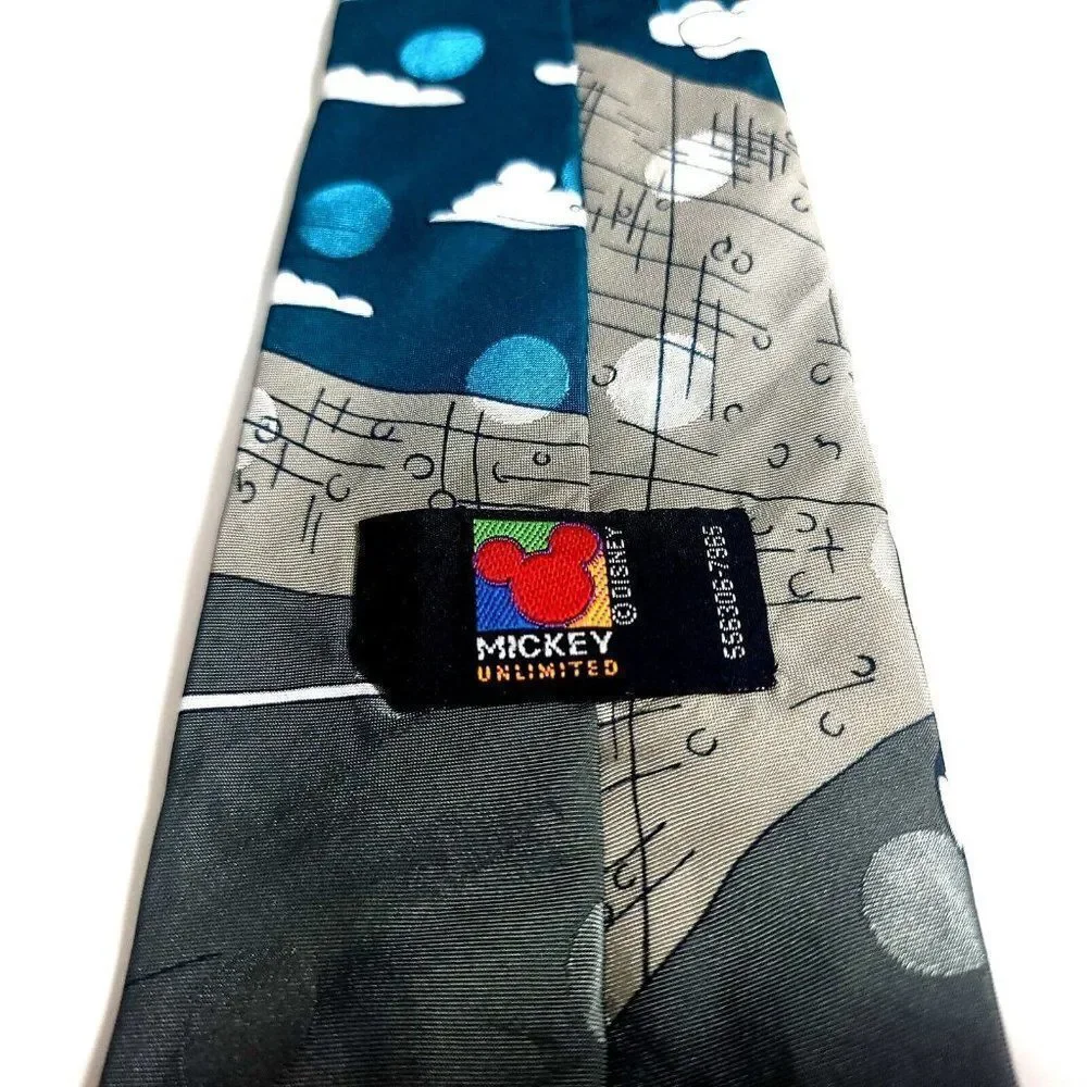 Disney Mickey Unlimited Soccer Green Jacquard Print Polyester Short Wide‎ Tie